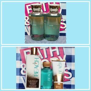 BBW At The Beach Moisture Body Lotion, Shower Gel Travel & Ultra Shea Body Cream